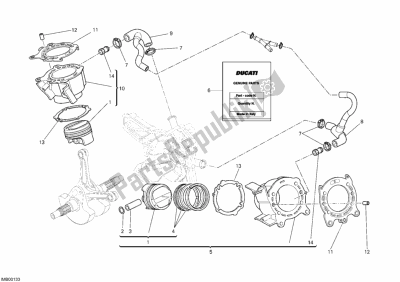 Toutes les pièces pour le Cylindre - Piston du Ducati Streetfighter S 1100 2010